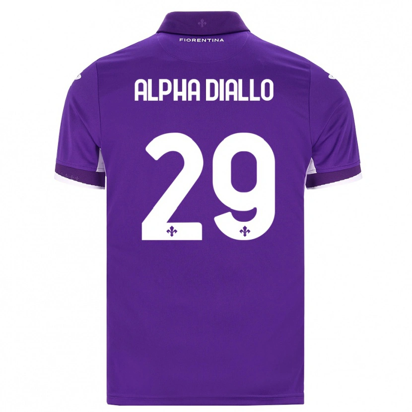 Danxen Homme Maillot Alpha Diallo #29 Violet Blanc Rose Tenues Domicile 2026/27 T-Shirt