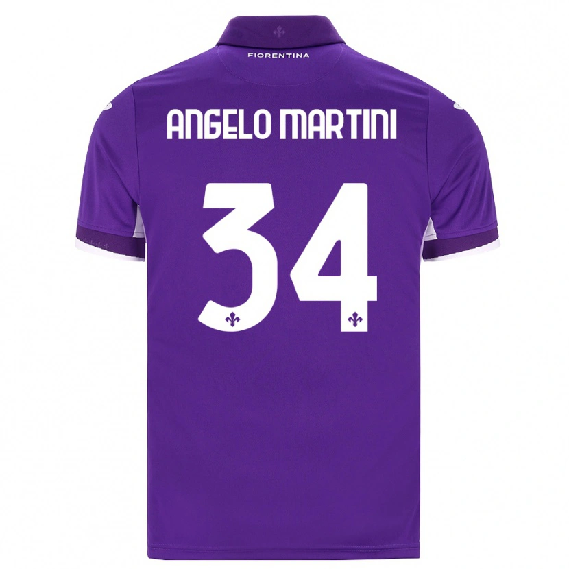 Danxen Homme Maillot Angelo Martini #34 Violet Blanc Rose Tenues Domicile 2026/27 T-Shirt