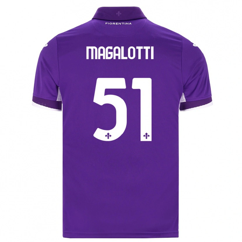 Danxen Homme Maillot Mattia Magalotti #51 Violet Blanc Rose Tenues Domicile 2026/27 T-Shirt