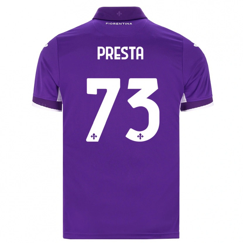Danxen Homme Maillot Francesco Presta #73 Violet Blanc Rose Tenues Domicile 2026/27 T-Shirt