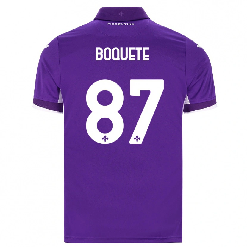 Danxen Homme Maillot Veronica Boquete #87 Violet Blanc Rose Tenues Domicile 2026/27 T-Shirt