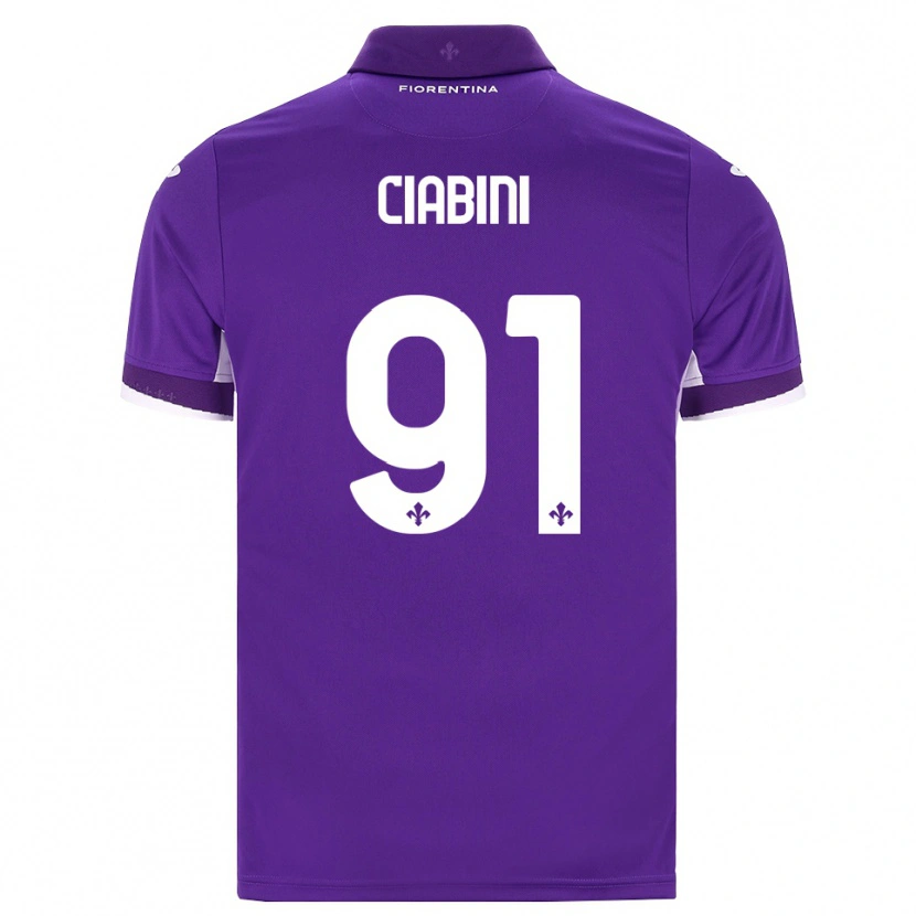 Danxen Homme Maillot Giulia Ciabini #91 Violet Blanc Rose Tenues Domicile 2026/27 T-Shirt
