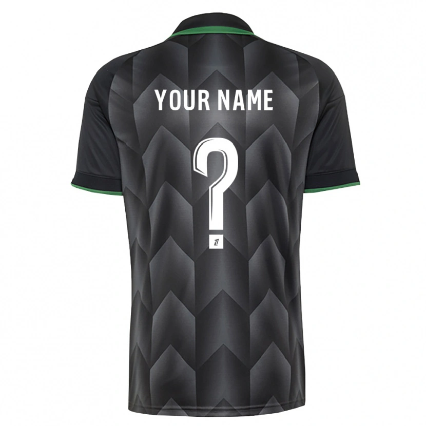 Danxen Homme Maillot Votre Nom #0 Blanc Noir Vert Tenues Extérieur 2026/27 T-Shirt