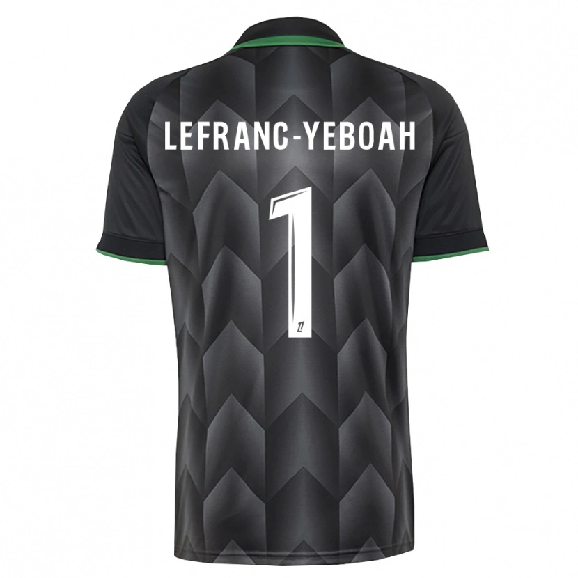 Danxen Homme Maillot Daïvy Lefranc-Yeboah #1 Blanc Noir Vert Tenues Extérieur 2026/27 T-Shirt