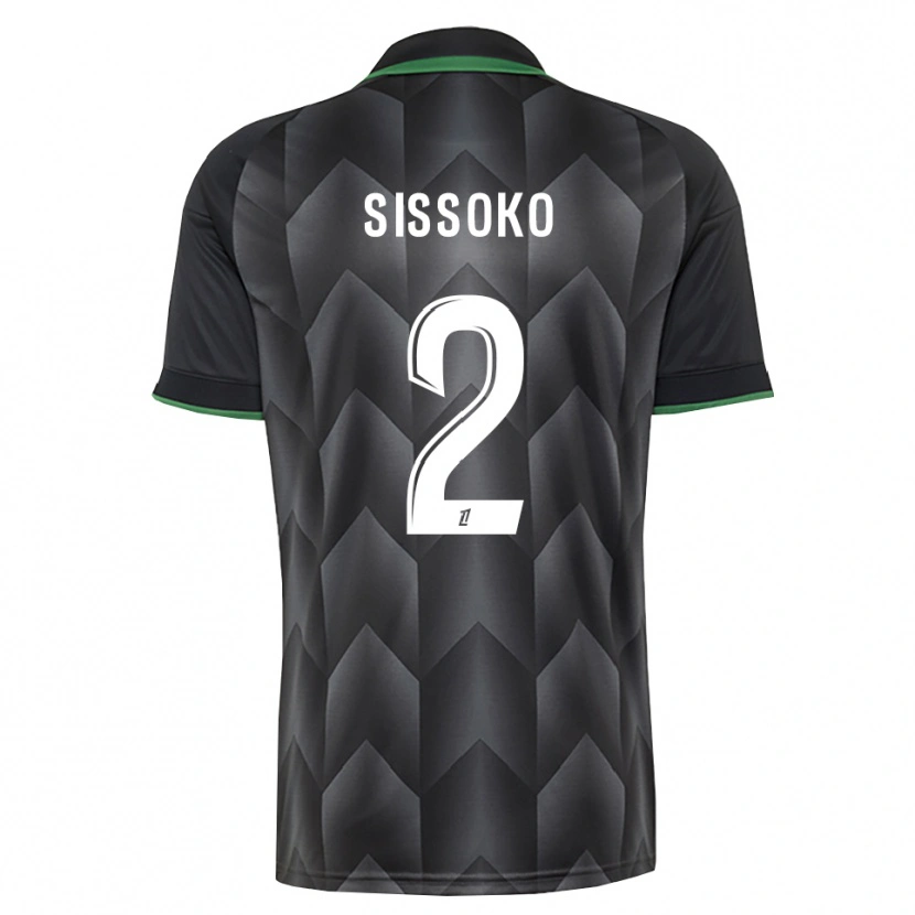 Danxen Homme Maillot Mustapha Sissoko #2 Blanc Noir Vert Tenues Extérieur 2026/27 T-Shirt