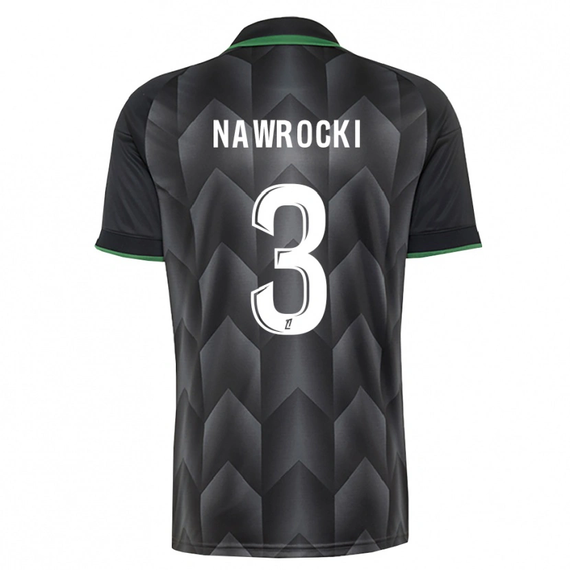 Danxen Homme Maillot Maik Nawrocki #3 Blanc Noir Vert Tenues Extérieur 2026/27 T-Shirt