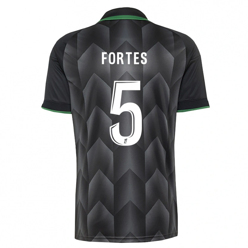 Danxen Homme Maillot Steven Fortes #5 Blanc Noir Vert Tenues Extérieur 2026/27 T-Shirt