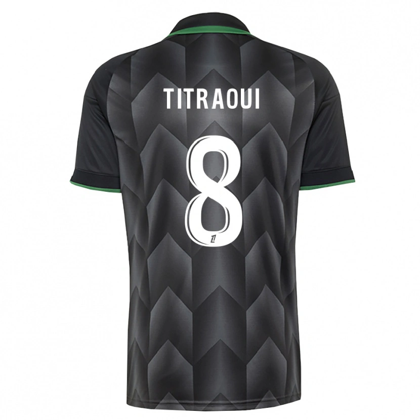 Danxen Homme Maillot Yacine Titraoui #8 Blanc Noir Vert Tenues Extérieur 2026/27 T-Shirt