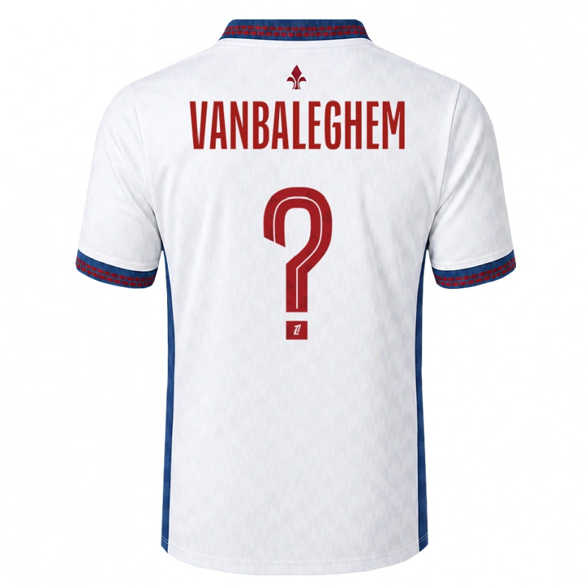 Danxen Homme Maillot Valentin Vanbaleghem #0 Rouge Blanc Bleu Tenues Extérieur 2026/27 T-Shirt