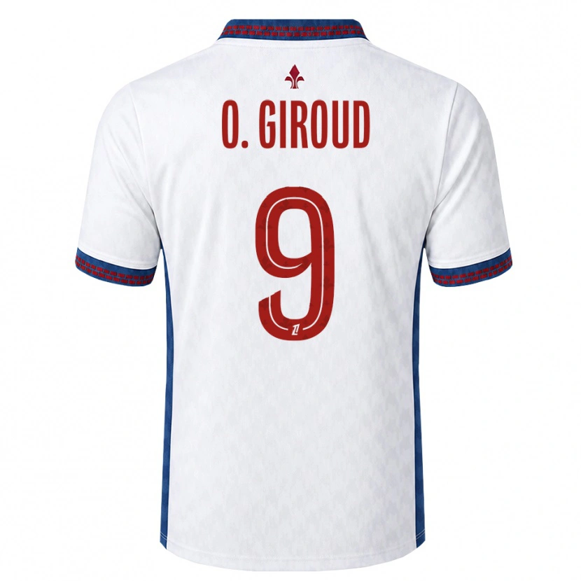 Danxen Homme Maillot Olivier Giroud #9 Rouge Blanc Bleu Tenues Extérieur 2026/27 T-Shirt