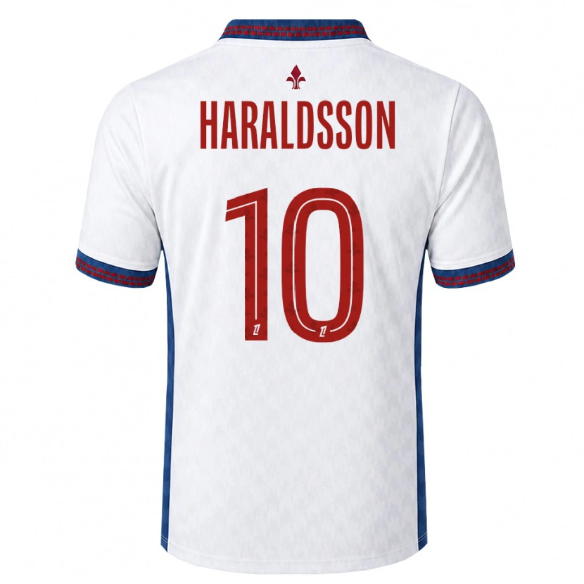 Danxen Homme Maillot Hákon Arnar Haraldsson #10 Rouge Blanc Bleu Tenues Extérieur 2026/27 T-Shirt