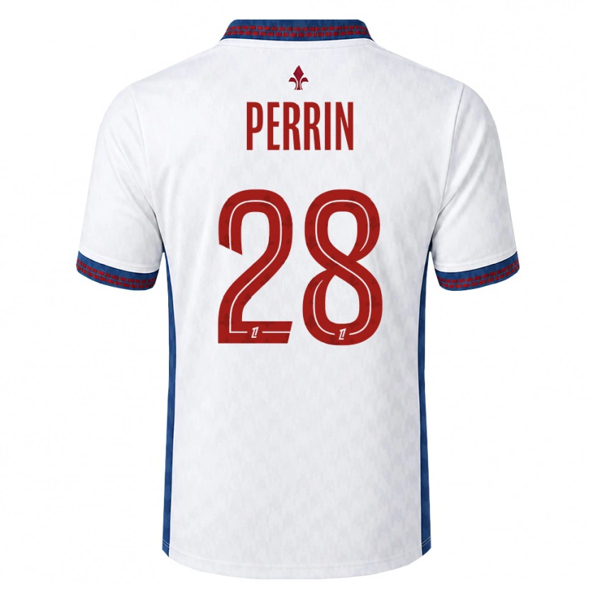 Danxen Homme Maillot Gaëtan Perrin #28 Rouge Blanc Bleu Tenues Extérieur 2026/27 T-Shirt