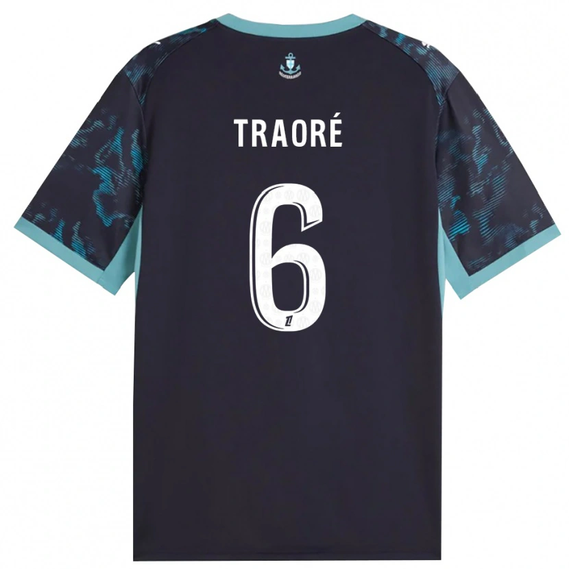 Danxen Homme Maillot Soumaïla Traoré #6 Turquoise Pâle Blanc Noir Tenues Extérieur 2026/27 T-Shirt