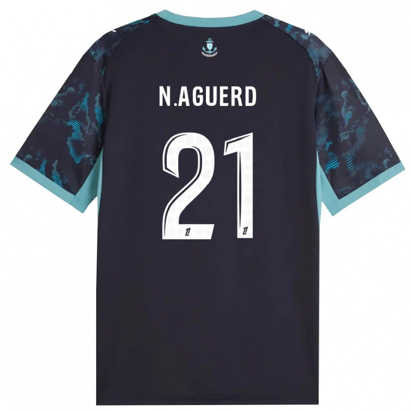 Danxen Homme Maillot Nayef Aguerd #21 Turquoise Pâle Blanc Noir Tenues Extérieur 2026/27 T-Shirt
