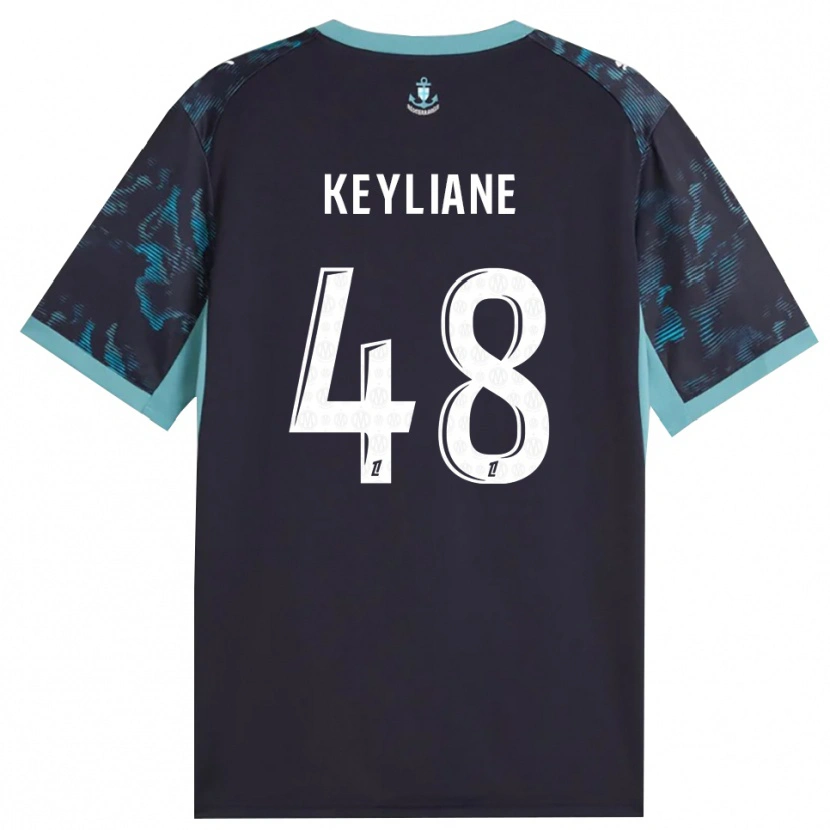 Danxen Homme Maillot Keyliane Abdallah #48 Turquoise Pâle Blanc Noir Tenues Extérieur 2026/27 T-Shirt