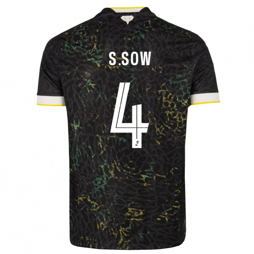Danxen Homme Maillot Saïdou Sow #4 Noir Blanc Jaune Tenues Extérieur 2026/27 T-Shirt