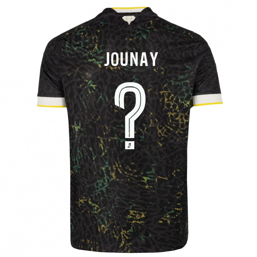 Danxen Homme Maillot Alix Jounay #0 Noir Blanc Jaune Tenues Extérieur 2026/27 T-Shirt