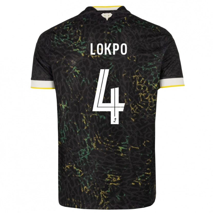 Danxen Homme Maillot Romaric Lokpo #4 Noir Blanc Jaune Tenues Extérieur 2026/27 T-Shirt