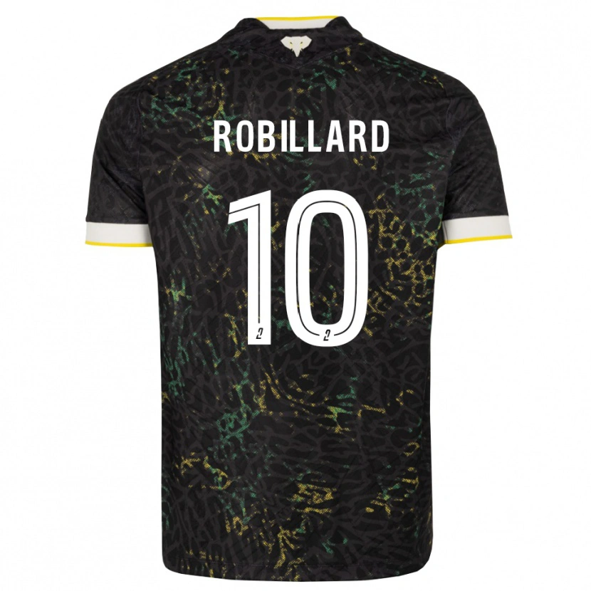 Danxen Homme Maillot Camille Robillard #10 Noir Blanc Jaune Tenues Extérieur 2026/27 T-Shirt
