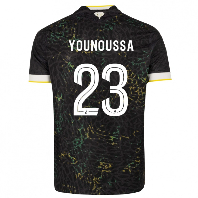 Danxen Homme Maillot Wilitty Younoussa #23 Noir Blanc Jaune Tenues Extérieur 2026/27 T-Shirt