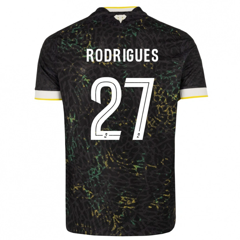 Danxen Homme Maillot Nelly Rodrigues #27 Noir Blanc Jaune Tenues Extérieur 2026/27 T-Shirt