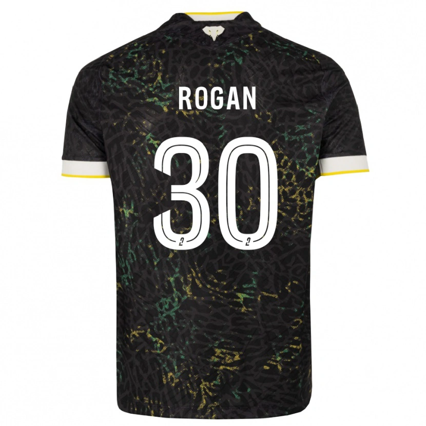 Danxen Homme Maillot Manja Rogan #30 Noir Blanc Jaune Tenues Extérieur 2026/27 T-Shirt