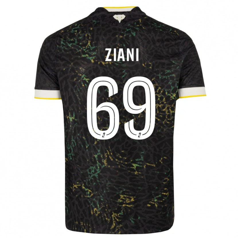 Danxen Homme Maillot Sacha Ziani #69 Noir Blanc Jaune Tenues Extérieur 2026/27 T-Shirt