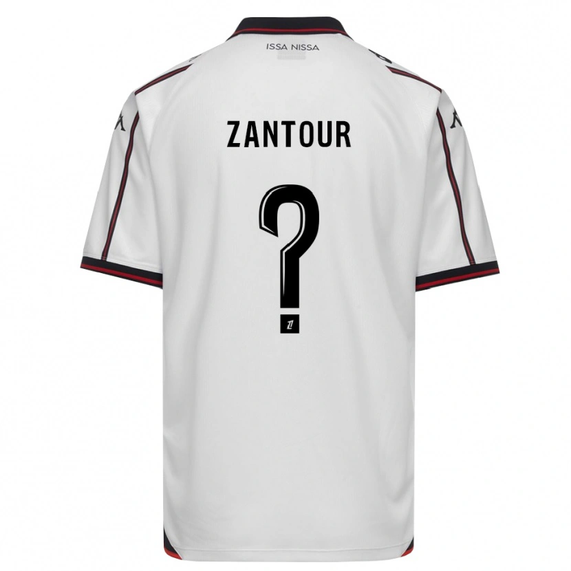 Danxen Homme Maillot Ishaq Zantour #0 Noir Blanc Tenues Extérieur 2026/27 T-Shirt