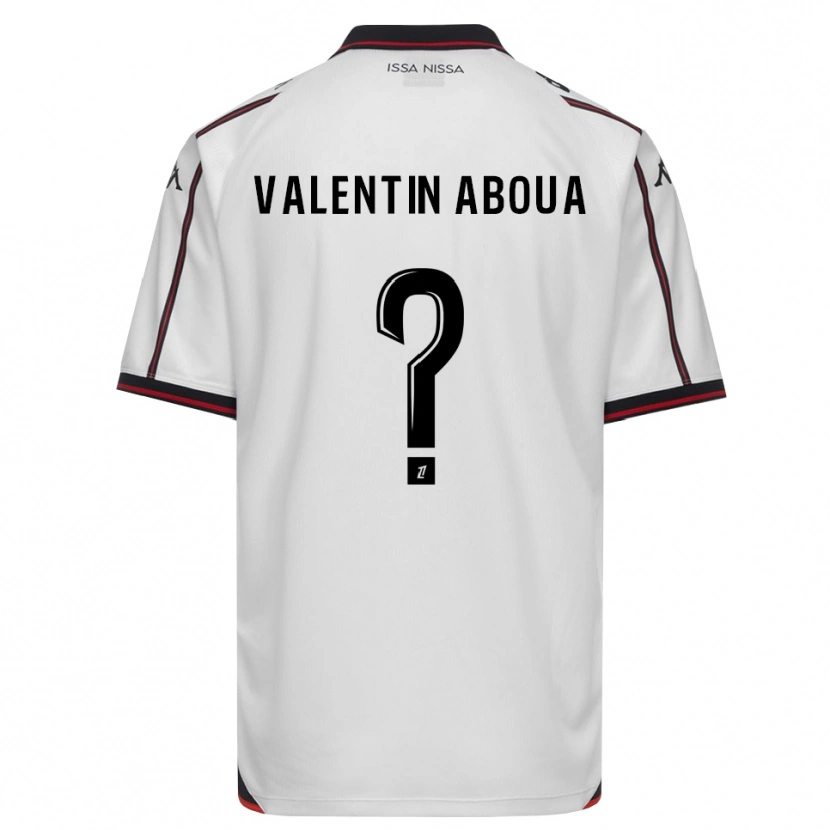 Danxen Homme Maillot Louis Valentin Aboua #0 Noir Blanc Tenues Extérieur 2026/27 T-Shirt