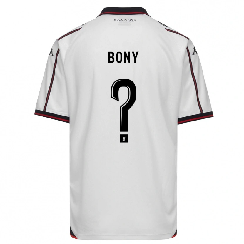 Danxen Homme Maillot Geoffroy Bony #0 Noir Blanc Tenues Extérieur 2026/27 T-Shirt