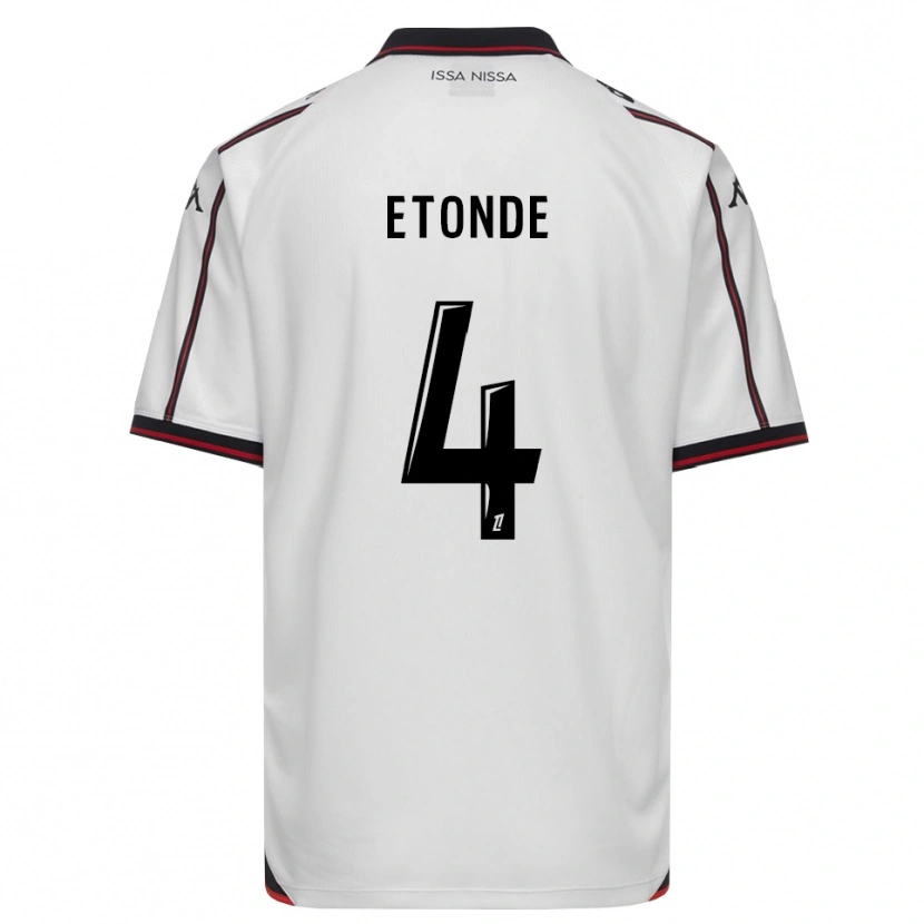 Danxen Homme Maillot Emeric Etonde #4 Noir Blanc Tenues Extérieur 2026/27 T-Shirt