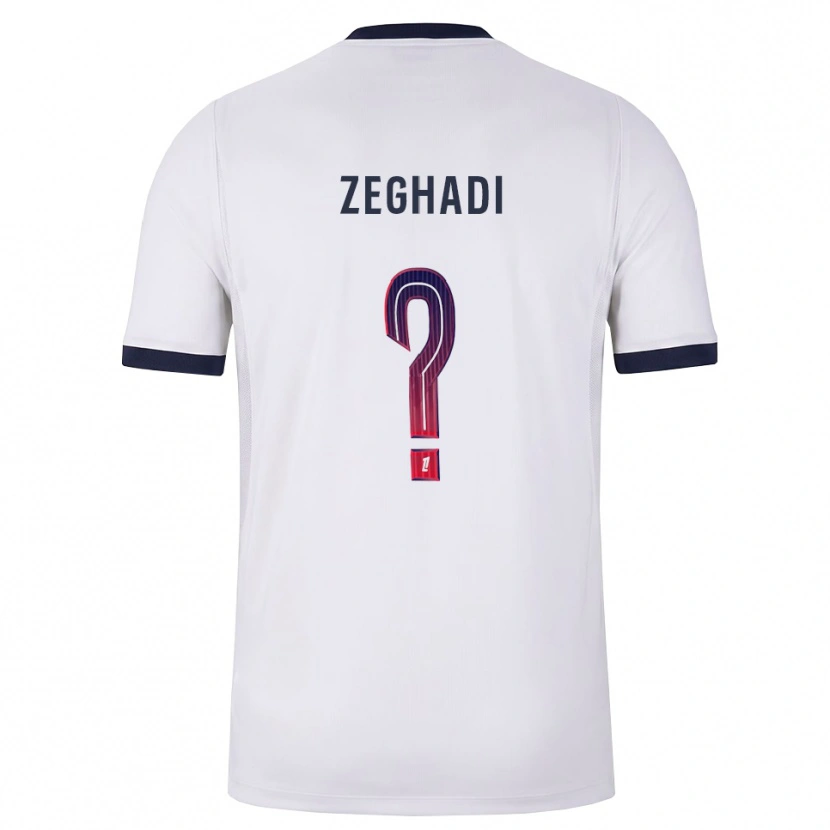 Danxen Homme Maillot Souleyman Zeghadi #0 Blanc Noir Rouge Tenues Extérieur 2026/27 T-Shirt