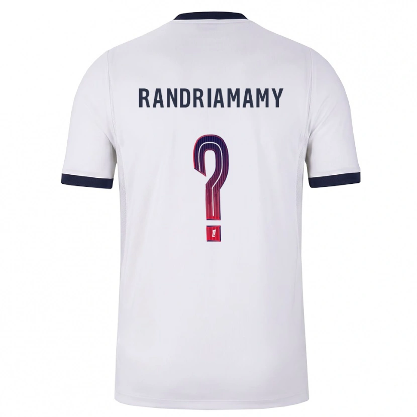 Danxen Homme Maillot Mathyas Randriamamy #0 Blanc Noir Rouge Tenues Extérieur 2026/27 T-Shirt