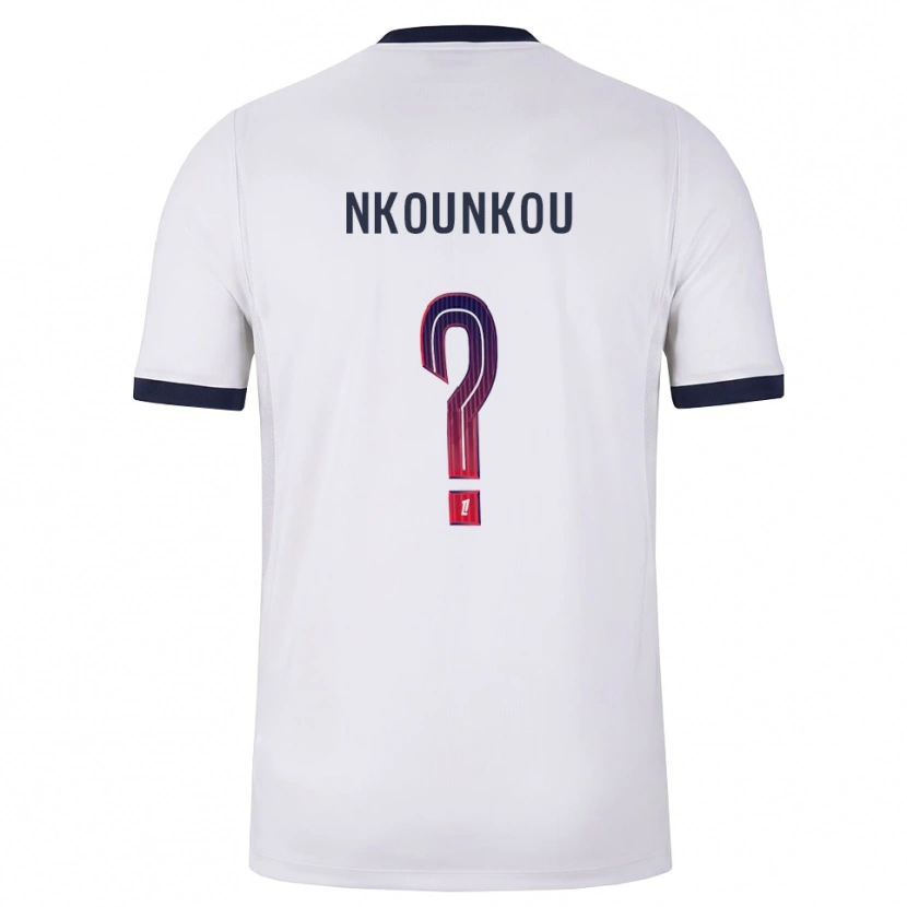 Danxen Homme Maillot Desthy Nkounkou #0 Blanc Noir Rouge Tenues Extérieur 2026/27 T-Shirt