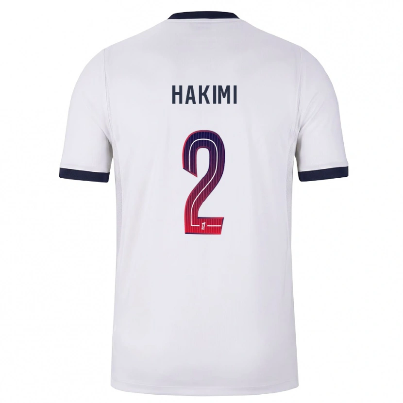 Danxen Homme Maillot Achraf Hakimi #2 Blanc Noir Rouge Tenues Extérieur 2026/27 T-Shirt