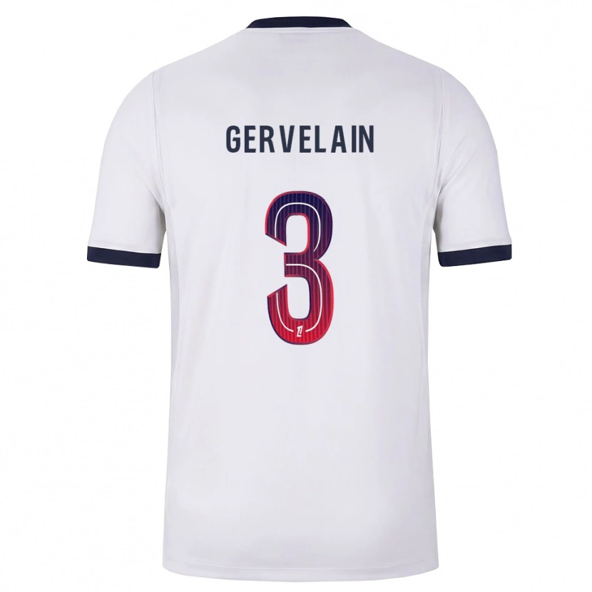 Danxen Homme Maillot Jordan Gervelain #3 Blanc Noir Rouge Tenues Extérieur 2026/27 T-Shirt