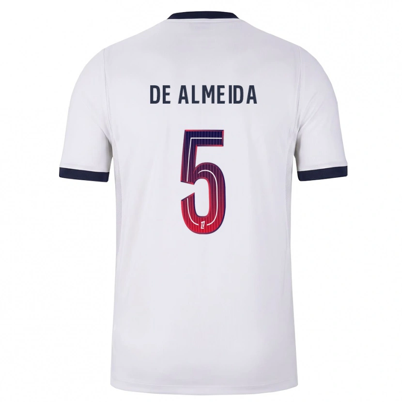 Danxen Homme Maillot Elisa De Almeida #5 Blanc Noir Rouge Tenues Extérieur 2026/27 T-Shirt