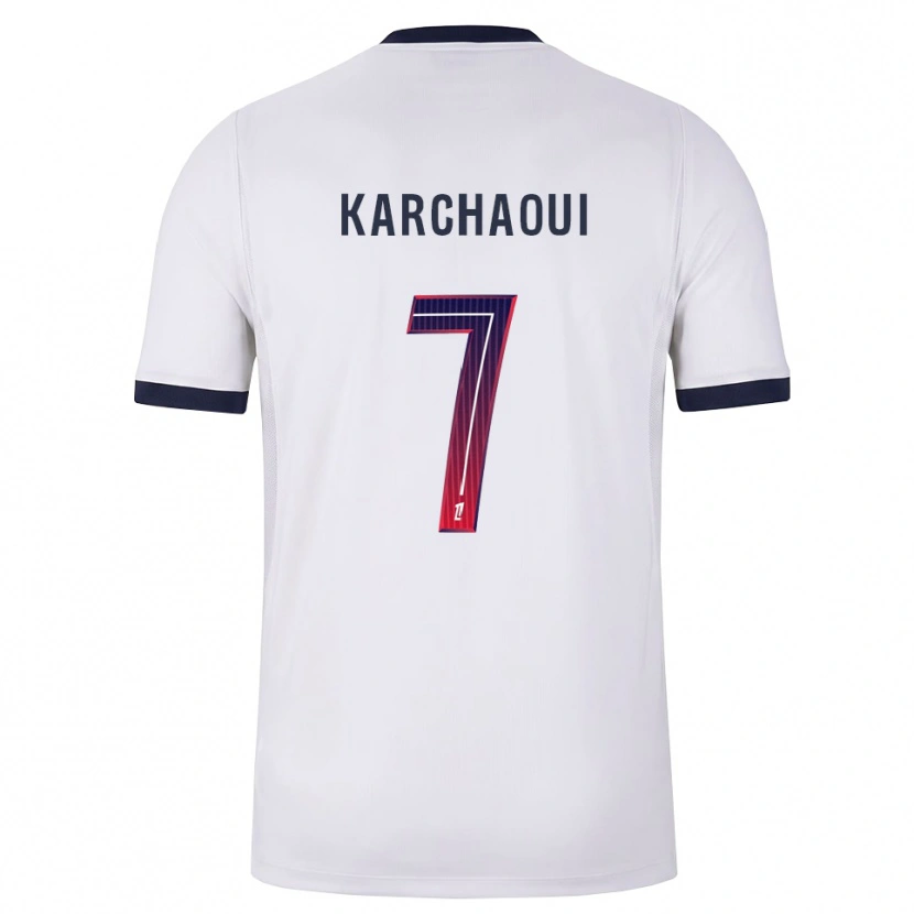 Danxen Homme Maillot Sakina Karchaoui #7 Blanc Noir Rouge Tenues Extérieur 2026/27 T-Shirt