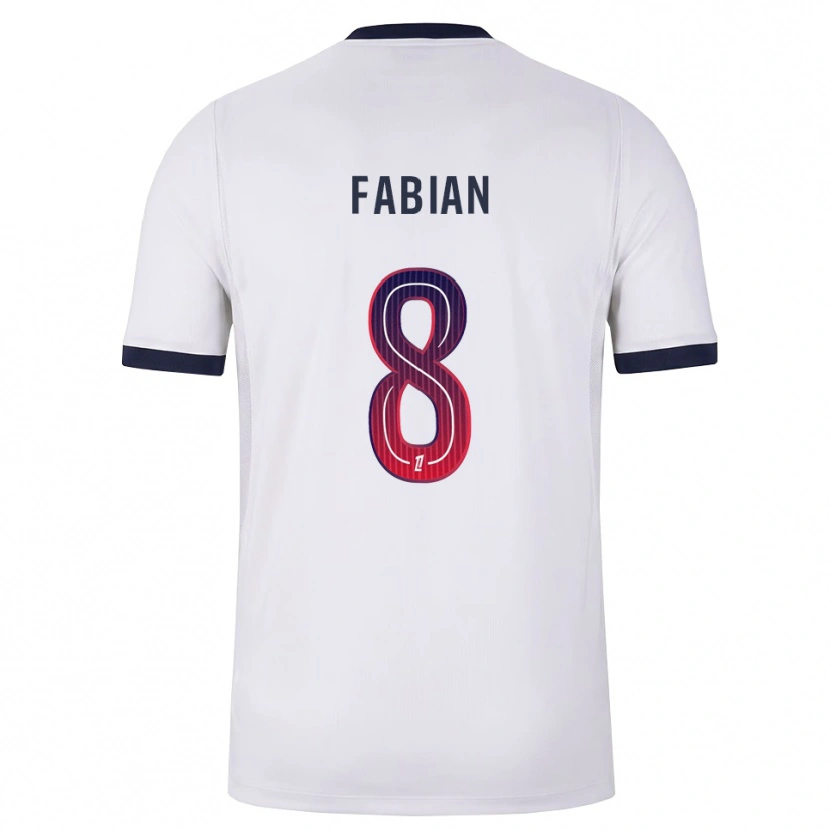 Danxen Homme Maillot Fabián Ruiz #8 Blanc Noir Rouge Tenues Extérieur 2026/27 T-Shirt