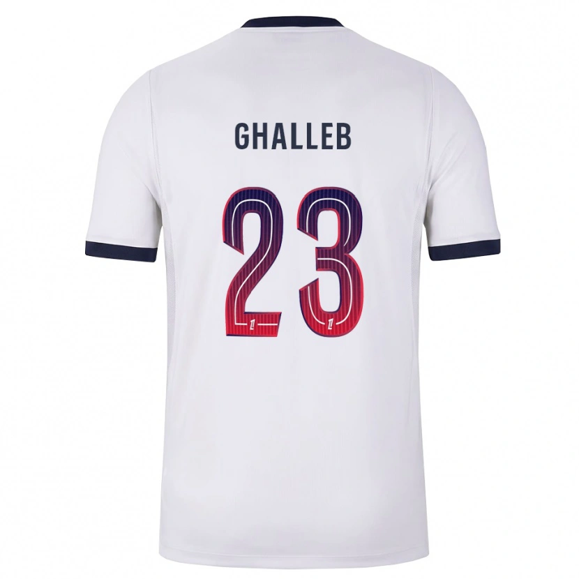 Danxen Homme Maillot Edem Ghalleb #23 Blanc Noir Rouge Tenues Extérieur 2026/27 T-Shirt