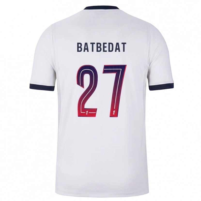 Danxen Homme Maillot Lucas Batbedat #27 Blanc Noir Rouge Tenues Extérieur 2026/27 T-Shirt
