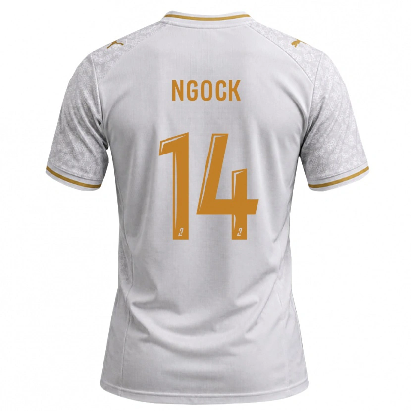 Danxen Homme Maillot Monique Ngock #14 Blanc Gris Goldenrod Tenues Extérieur 2026/27 T-Shirt