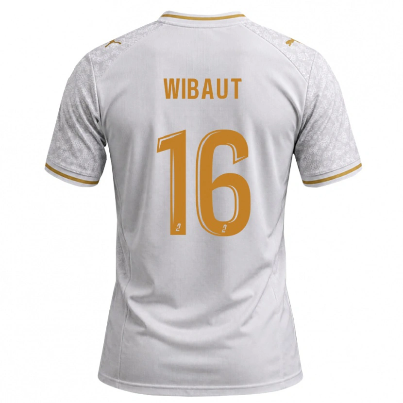Danxen Homme Maillot Clara Wibaut #16 Blanc Gris Goldenrod Tenues Extérieur 2026/27 T-Shirt