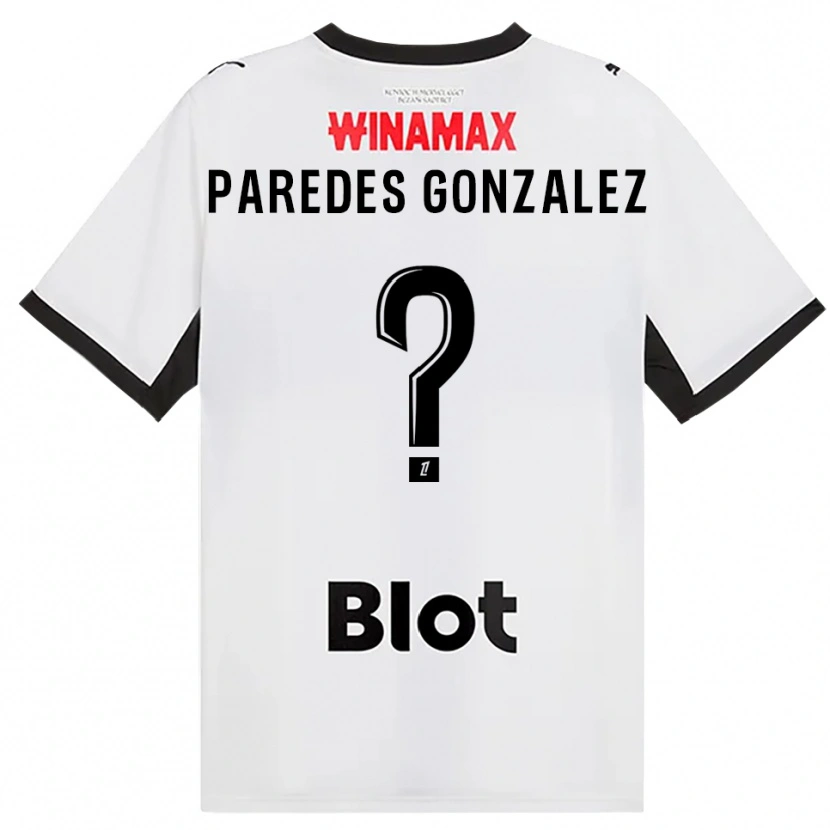 Danxen Homme Maillot Maxime Paredes Gonzalez #0 Noir Blanc Rouge Tenues Extérieur 2026/27 T-Shirt