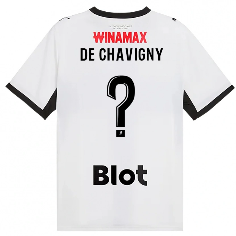 Danxen Homme Maillot Melric De Chavigny #0 Noir Blanc Rouge Tenues Extérieur 2026/27 T-Shirt
