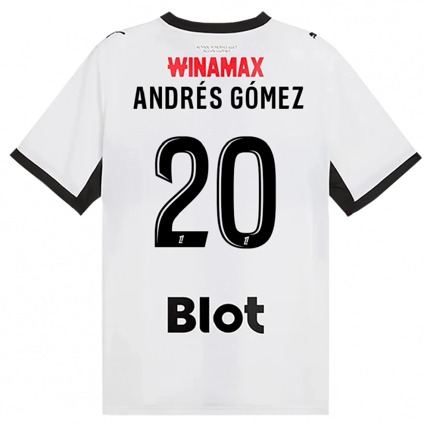 Danxen Homme Maillot Carlos Andrés Gómez #20 Noir Blanc Rouge Tenues Extérieur 2026/27 T-Shirt