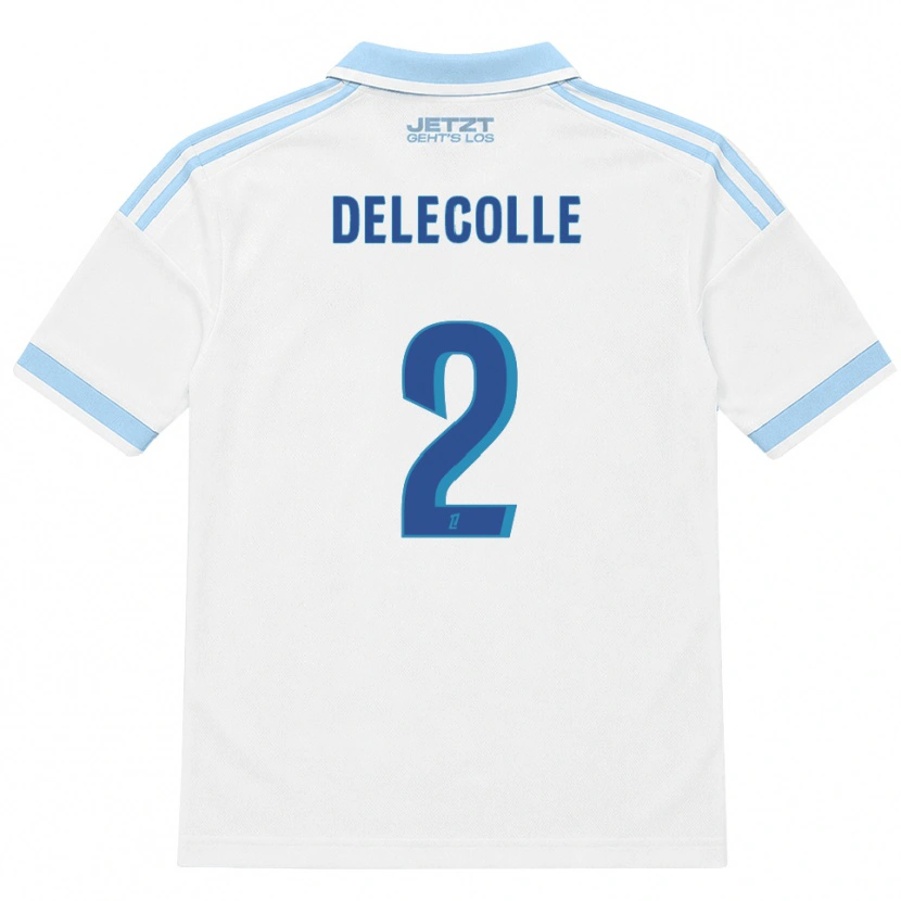 Danxen Homme Maillot Timéo Delecolle #2 Bleu Ciel Clair Blanc Rouge Tenues Extérieur 2026/27 T-Shirt