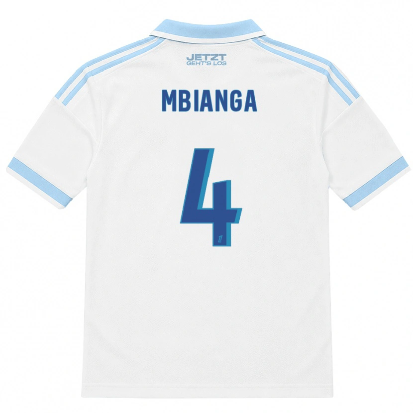 Danxen Homme Maillot Yvan Mbianga #4 Bleu Ciel Clair Blanc Rouge Tenues Extérieur 2026/27 T-Shirt