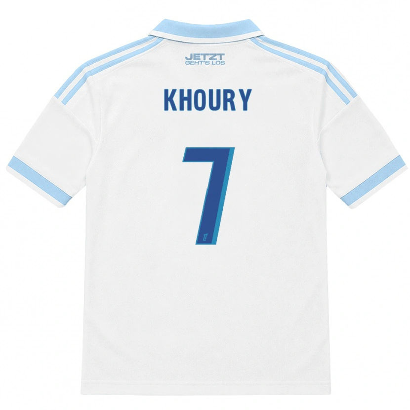 Danxen Homme Maillot Pilar Khoury #7 Bleu Ciel Clair Blanc Rouge Tenues Extérieur 2026/27 T-Shirt