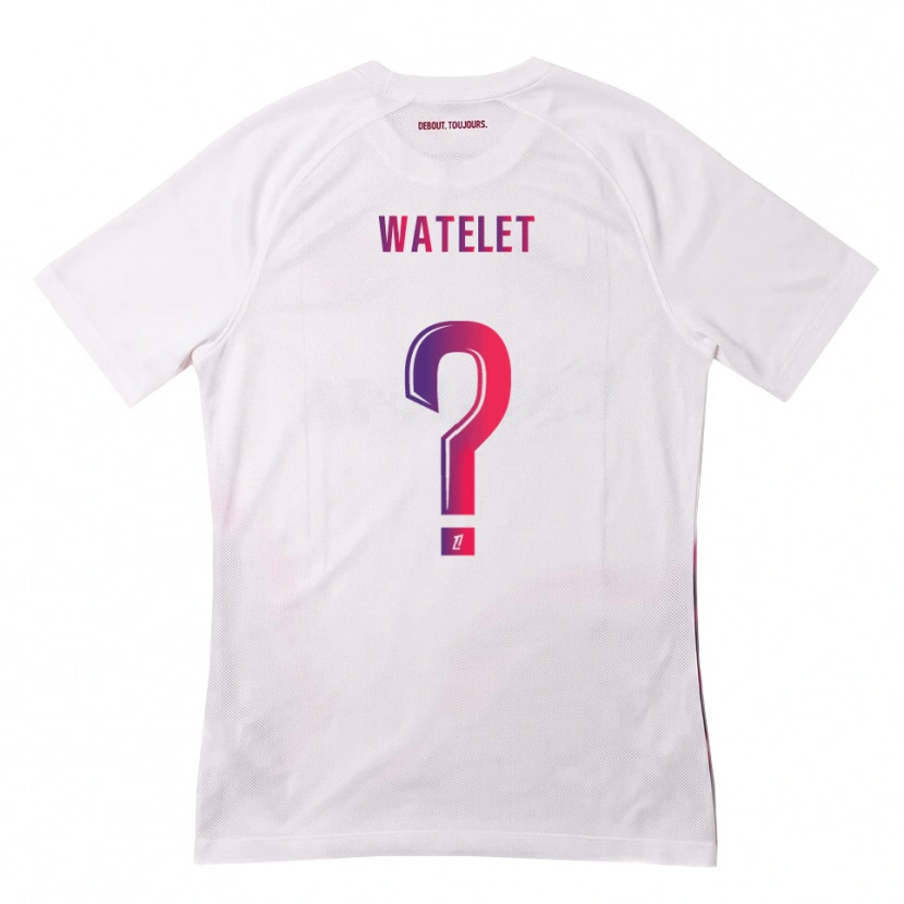 Danxen Homme Maillot Mathéo Watelet #0 Blanc Rose Violet Tenues Extérieur 2026/27 T-Shirt